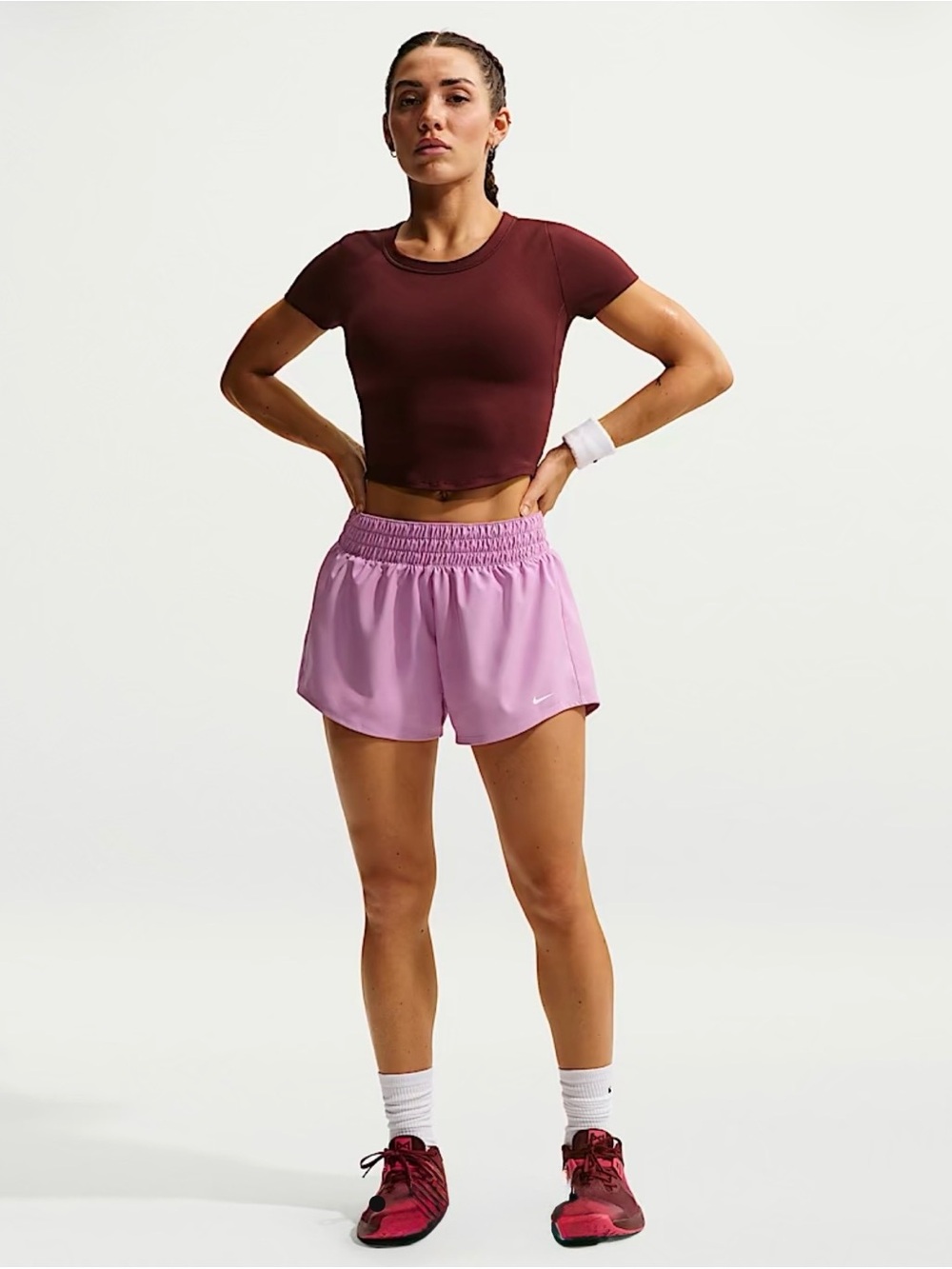 NWT Nike One Women's Dri-FIT Mid-Rise 3" Brief-Lined Shorts Size S (4-6)